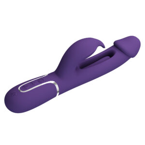 Pretty Love Kampas Blue – Vibrator Rabbit Waterproof, 3 in 1, Functie Climax, Silicon, 23 cm, Ø 3.7 cm