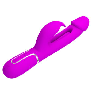 Pretty Love Kampas Purple – Vibrator Rabbit Waterproof, 3 in 1, Functie Climax, Silicon, 23 cm, Ø 3.7 cm