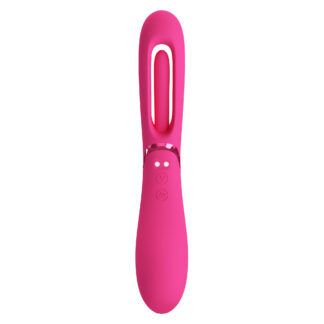 Romance Lexie Pink – Vibrator Punctul G Waterproof, Silicon, cu Miscari Flutter, Roz, 20 cm, Ø 3.1 cm