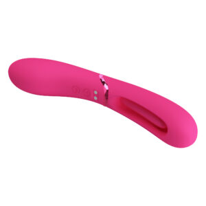 Romance Lexie Pink – Vibrator Punctul G Waterproof, Silicon, cu Miscari Flutter, Roz, 20 cm, Ø 3.1 cm