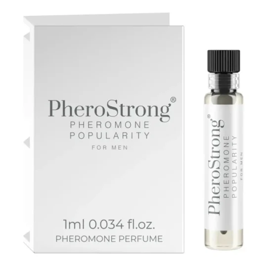 PheroStrong Popularity – Mostră Parfum cu Feromoni Bărbați, Bergamotă • Ghimbir • Salvie • Cedru, 1 ml