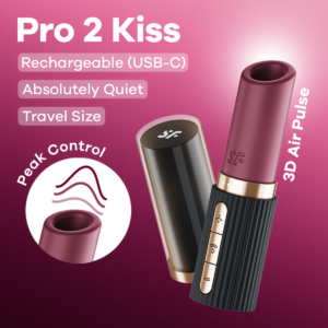 Satisfyer Pro 2 Kiss Lipstick - Vibrator Ruj, stimulator clitoris, waterproof