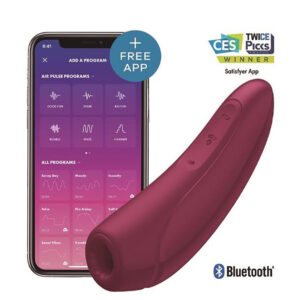 Satisfyer Curvy Sucker 1+ Connect App – Vibrator stimulator clitoridian cu suctiune si aplicatie, waterproof