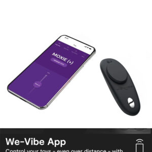 We-Vibe Moxie+ – Vibrator Stimultor Clitoris, pentru Chiloti, Control prin Telecomanda si Aplicatie, Negru