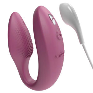 We-Vibe Sync 2 – Vibrator Stimulare Clitoris si Punctul G, Control prin Aplicatie, pentru cupluri, Roz