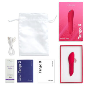 We-Vibe Tango X – Vibrator Bullet, Stimulator Clitoris, 16 moduri de vibratie, rosu