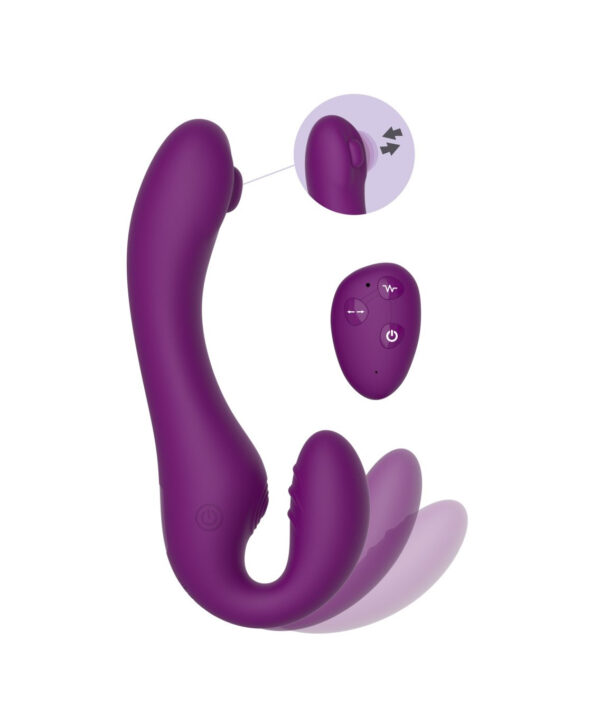 Xocoon Pulse Vibe - Vibrator Strapless Strapon, cu telecomanda, waterproof, pentru cupluri
